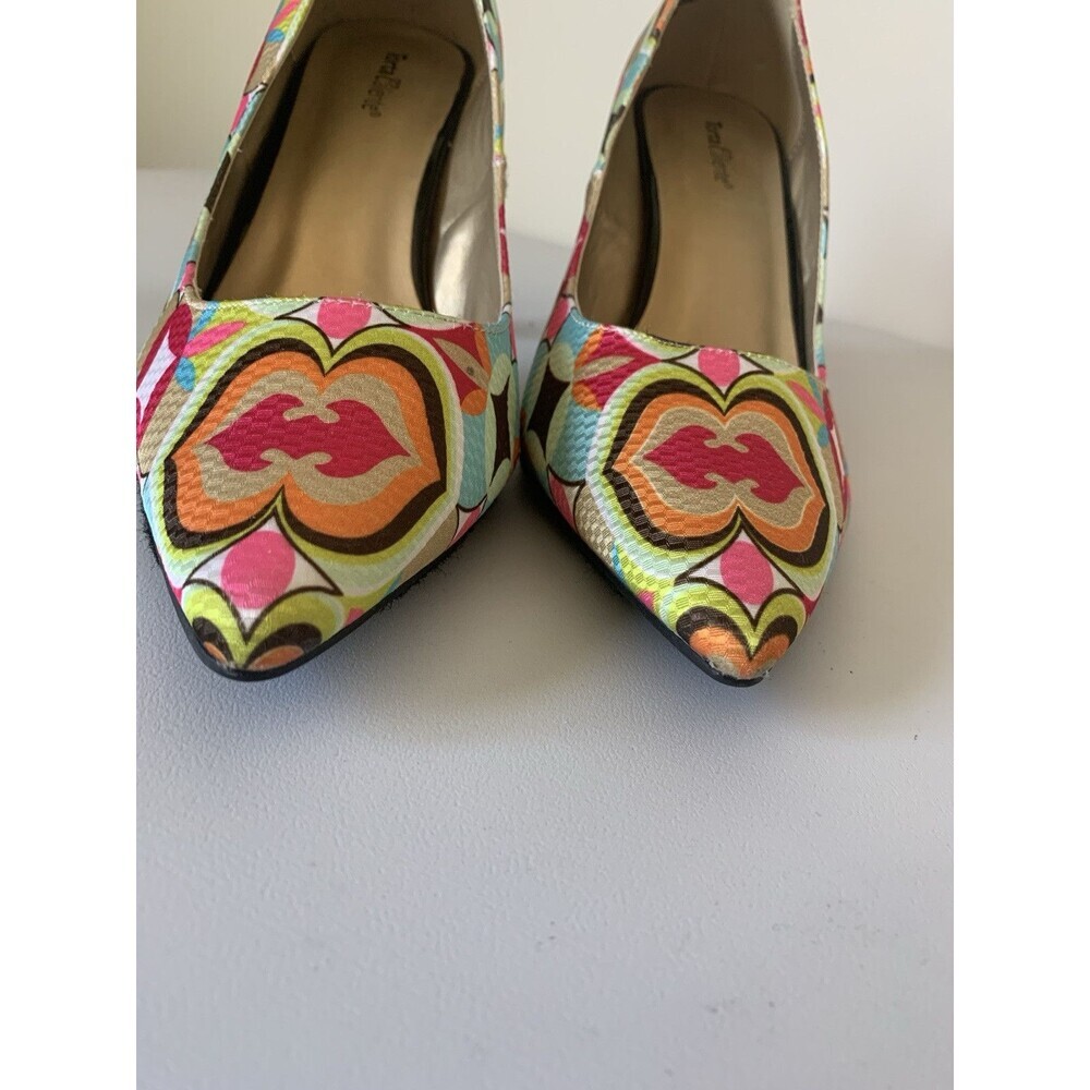 Torta Caliente Multicolored Gem Print Pointed Heels Womens‎ Sz 11 - Picture 9 of 9